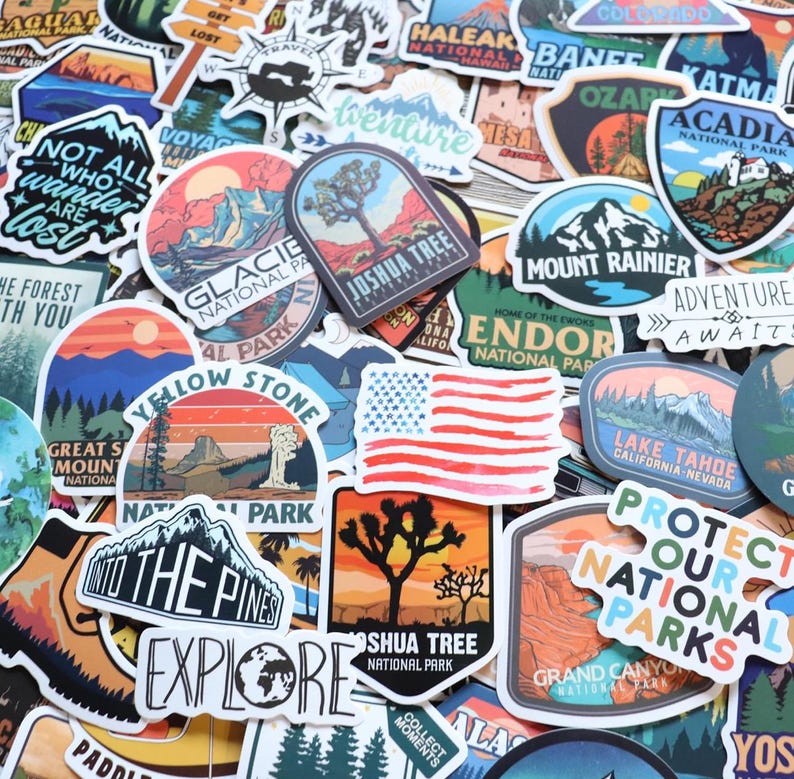 National Park Sticker Pack - Etsy