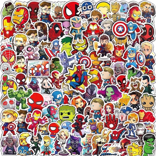 Superhero Stickers - Etsy