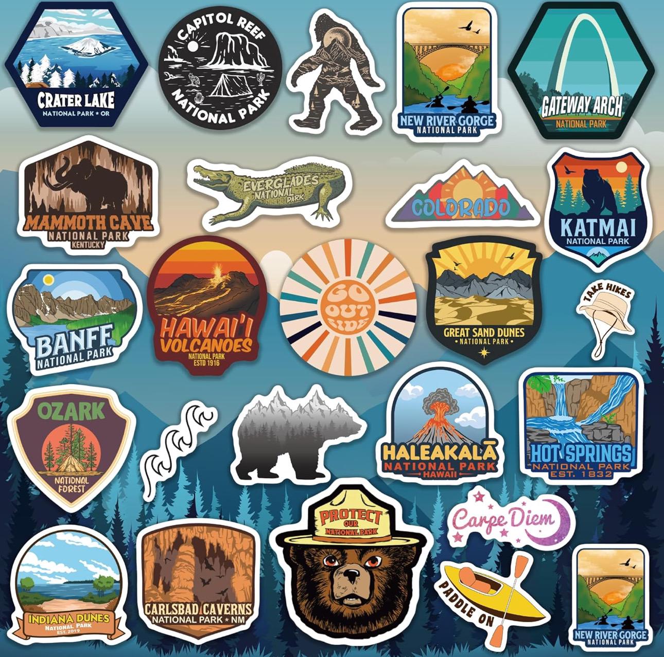 National Park Sticker Pack - Etsy
