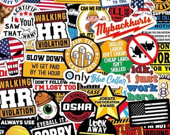 Hard hat adult stickers
