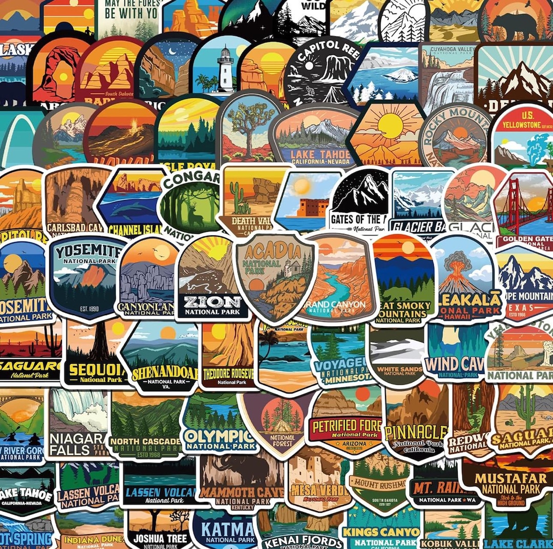 National Park Sticker Pack - Etsy