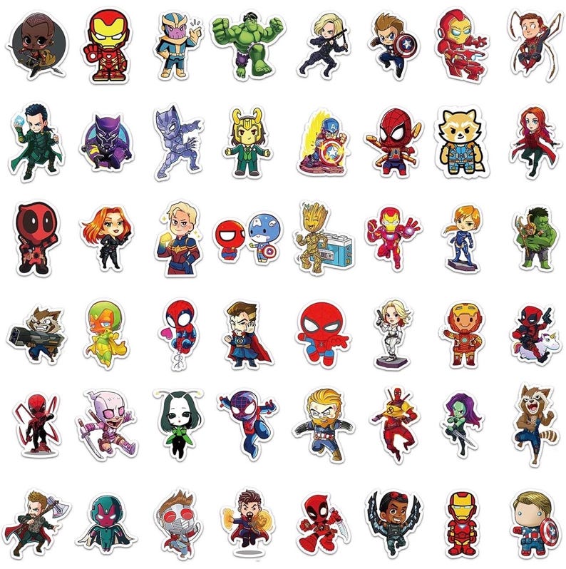 Superhero Sticker Pack - Etsy