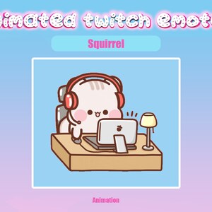 Animated Squirrel Twitch Emote: Streaming, Discord (GIF)