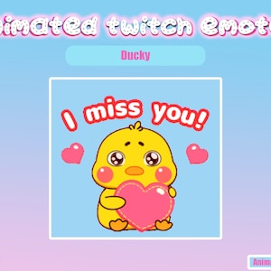 Animated Ducky Emote: Twitch & Discord Streaming (GIF)