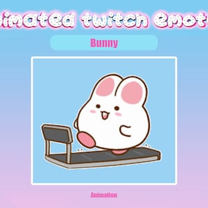 Animated Bunny Workout Emote for Twitch/Discord