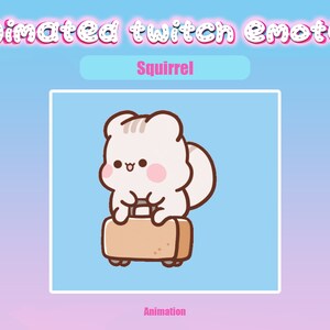 Animated Twitch Emote Squirrel for Twitch and Discord! Animated Emotes for streaming