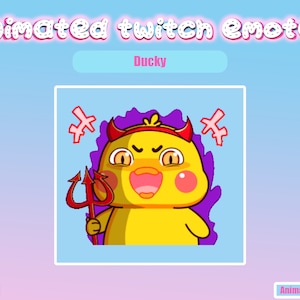Emote animate Ducky per - Twitch e Discord! Emote animate per lo streaming - GIF