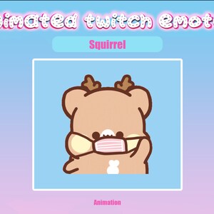 Animated Twitch Emote Squirrel for Twitch and Discord! Animated Emotes for streaming