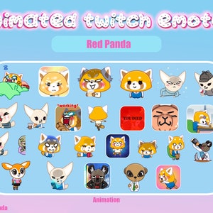 Animated Red Panda Emotes: Chibi Twitch/Discord Mega Bundle