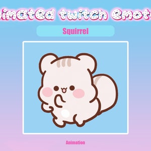 Animated Twitch Emote Squirrel for Twitch and Discord! Animated Emotes for streaming