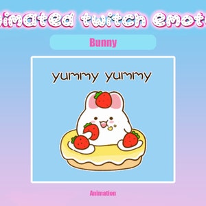 Animated Bunny Twitch Emote: Workout Streaming (GIF)