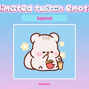 Emote animata di Twitch Squirrel per Twitch e Discord! Emote animate per lo streaming