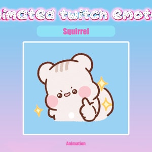 Emote animata di Twitch Squirrel per Twitch e Discord! Emote animate per lo streaming