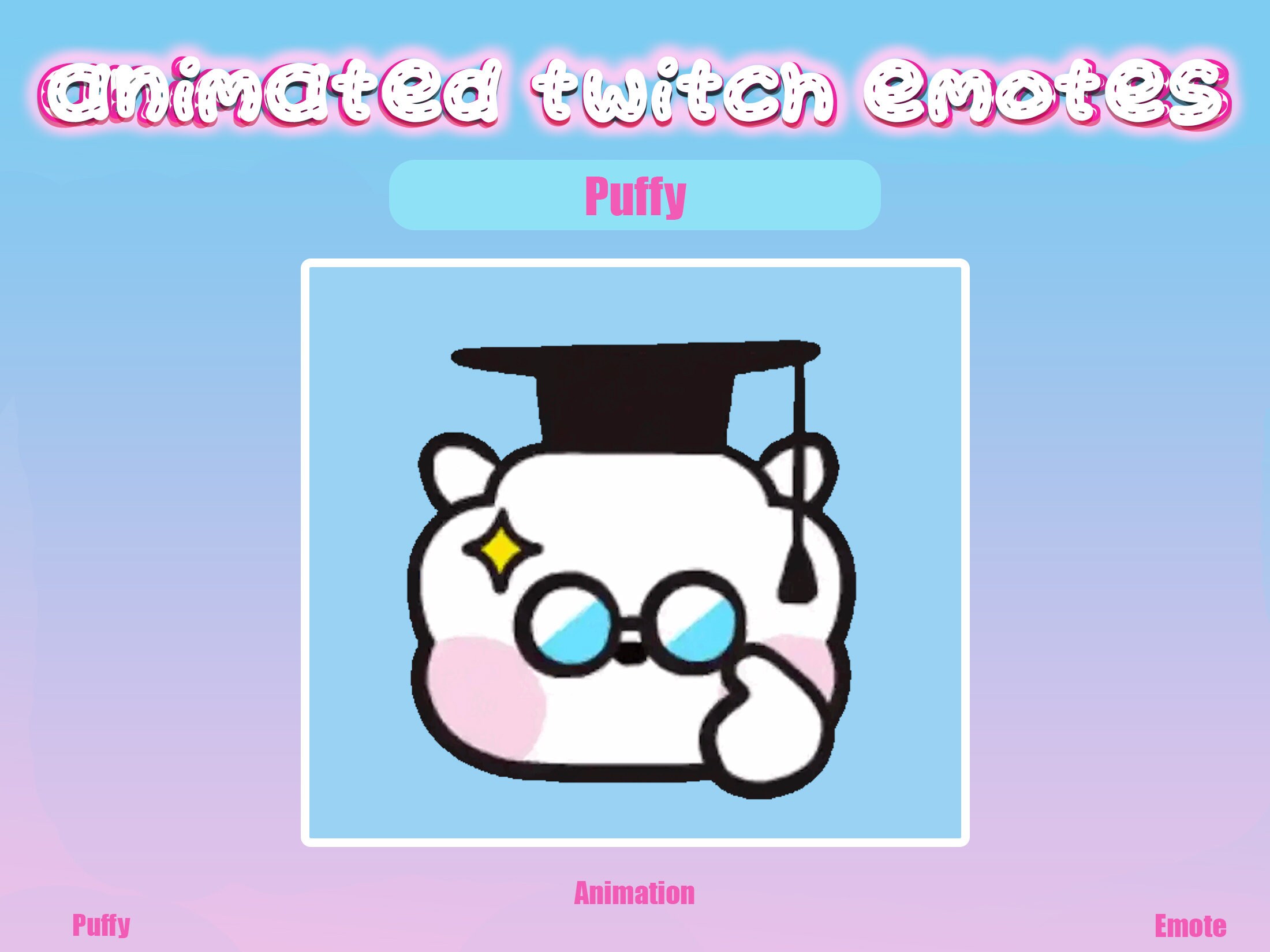 Animated Twitch Emote Puffy for Twitch and Discord Animated - Etsy UK