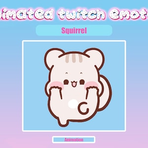 Animated Twitch Emote Squirrel for Twitch and Discord! Animated Emotes for streaming