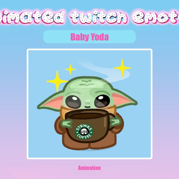 Animated Twitch Emote Baby Yoda for Twitch and Discord! Animated Emotes for streaming
