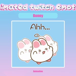 Animated Bunny Twitch Emote: Workout Stream Emotes (GIF)