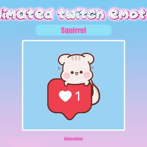 Animated Twitch Emote Squirrel for Twitch and Discord! Animated Emotes for streaming