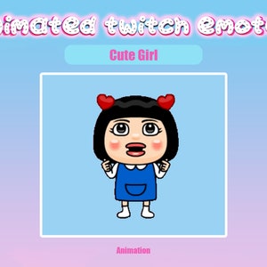 Animated Twitch Emote Cute Girl for Twitch and Discord! Animated Emotes for streaming