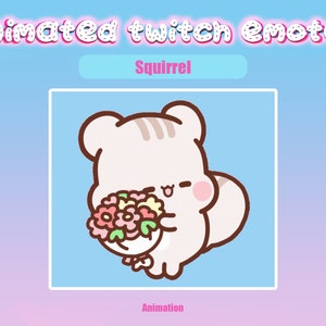 Animated Twitch Emote Squirrel for Twitch and Discord! Animated Emotes for streaming