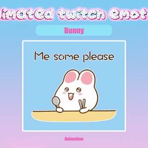 Animated Bunny Twitch Emote: Workout .GIF (Digital Download)