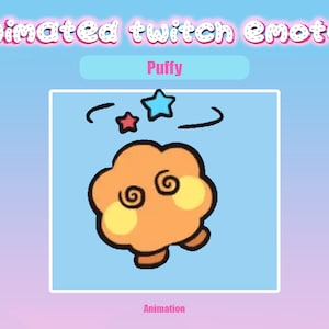 Animated Twitch Emote Puffy for Twitch and Discord! Animated Emotes for streaming