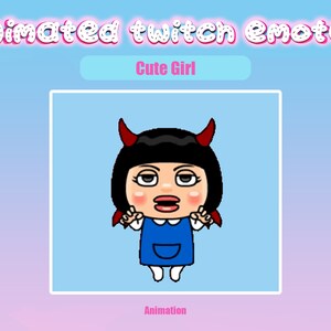Animated Twitch Emote Cute Girl for Twitch and Discord! Animated Emotes for streaming