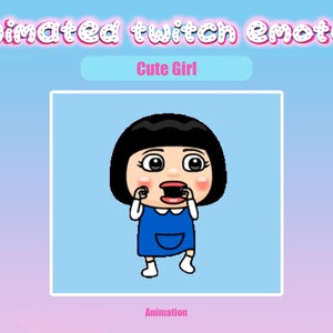 Animated Twitch Emote Cute Girl for Twitch and Discord! Animated Emotes for streaming
