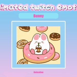 Animated Bunny Twitch Emote: Workout Streaming Emotes (GIF)