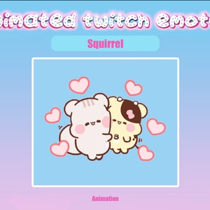 Animated Twitch Emote Squirrel for Twitch and Discord! Animated Emotes for streaming