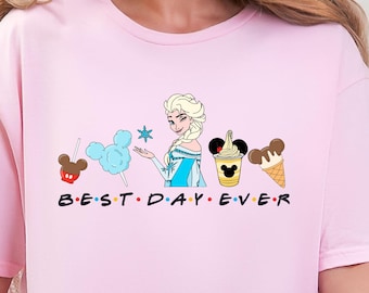 Best Day Ever Elsa Shirt, Frozen Elsa Disney Shirt, Disney Snacks Shirt, Disney Matching, Disney Group, Best Day Ever, Princess Elsa Shirt