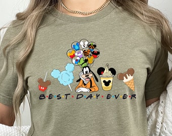 Camisa Goofy Best Day Ever, camisa de regalo Goofy, personaje de película de Disney, camisa Goofy con globos