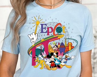 Disney Epcot Shirts, Vintage Epcot Shirt, Epcot Trip Shirt, Disney Matching Shirt, Disney Trip Shirt, Mickey and Friends