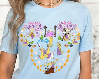 Camisa enredada de Rapunzel, camisas de Disney Rapunzel, camisa de princesa Rapunzel, camisa de mujer de Disney, viaje de Disney