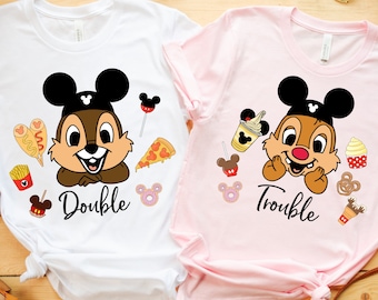 Chip N Dale Snacks Shirt, Double Trouble Shirt,Disney Couple Shirt,Disney Sibling shirt,Double Trouble Couple Shirt, Chip N Dale Sweatshirts