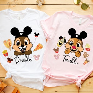 Chip N Dale Snacks Shirt, Double Trouble Shirt,Disney Couple Shirt,Disney Sibling shirt,Double Trouble Couple Shirt, Chip N Dale Sweatshirts