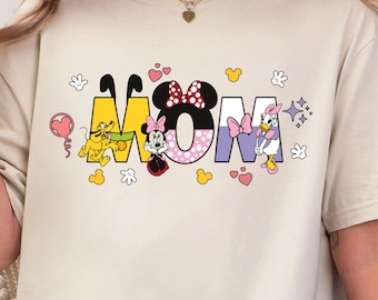 Mom Shirt, Disney Mom Shirt, Disney Characters Minnie Daisy Pluto, Disney Themed Shirt, Mother's Day Gift, Disney Gift, Gift For Mother Tee