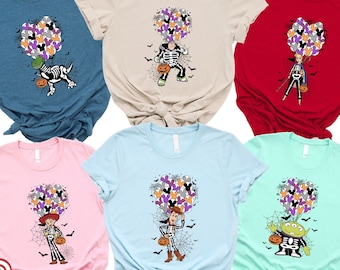 Toy Story Halloween Shirt: Skeleton Characters Group Matching Shirt