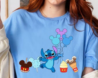 Disney Stitch Shirt, Disney Snacks Themed, Disney Lilo And Stitch Movie Shirt, Stitch Hoodie, Disney Matching, Disney Travel Sweatshirt