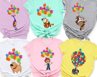 Disney Up Movie Shirts, Carl and Ellie Matching Shirts, Disney Up Trip Shirts, Up Balloon Shirts, Adventure Is Out There Trip Shirt