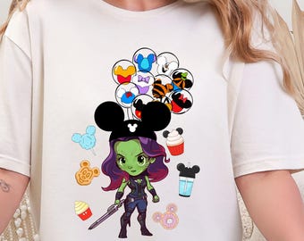 Gamora Balloons & Snacks Shirt: Guardians of the Galaxy Tee