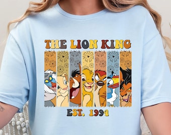 The Lion King Shirt, The Lion King Movie Characters, The Lion King Est 1994, Disney Film The Lion King, Simba, Mufasa, Nala, Timon, Pumba