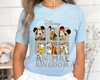 Disney Animal Kingdom Retro Shirt, Disney Characters Animal Kingdom Shirt, Disney Mickey Minnie Donal and Daisy Duck Pluto Goofy Shirt