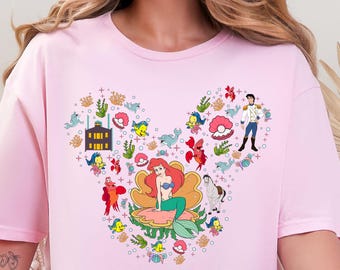 The Little Mermaid Ariel Shirt, Disney Princess Shirt, Mickey Ears Themed Shirt, Disney Ariel Shirt, Disney Little Mermaid Shirt