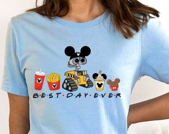 Wall-e Best Day Ever Shirt, Disney Pixar Shirt, Disney Trip Tee, Disney Wall-e Snacks Shirt, Disney World Snacks Shirt, Wall-e Movie Shirt