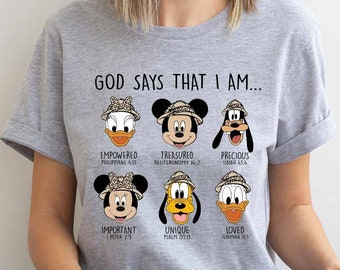 God Says That I am Safari Mickey Mouse And Friends Shirts, Disney World Shirts, Disney Family Shirt, Disney Mickey Gift Shirt