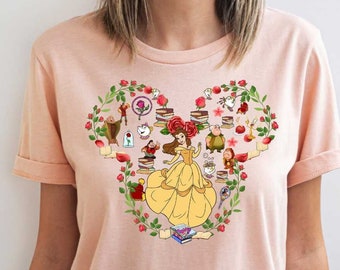 Princess Belle Shirt, Beauty and the Beast, Disney Princess Belle, Disney Gift Shirt, Disney Girl Tee, Disney Travel Tee
