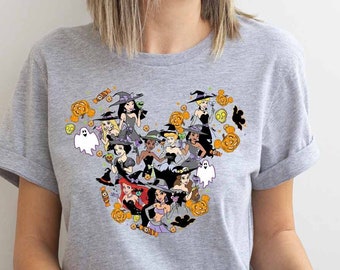 Halloween Disney Princess Shirt, Princess Halloween Tee, Halloween Girl Shirt, Disney Princess Shirt, Ariel, Elsa, Cinderella