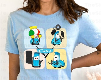 Camisa de Disney Cars Guido, camisa de Disney Pixar Cars, camisa de película de Disney Cars, camisa de viaje de Disney Cars, camisa de película de Guido Cars, camisa de regalo de Cars