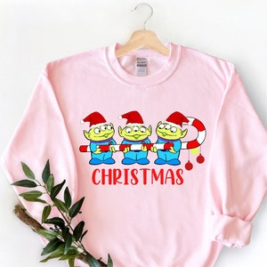 Toy Story Alien Christmas Sweatshirt,Disney Toy Story Hoodie, Toy Story Alien Christmas Gift Sweatshirt, Disney Christmas Trip Crewnecks